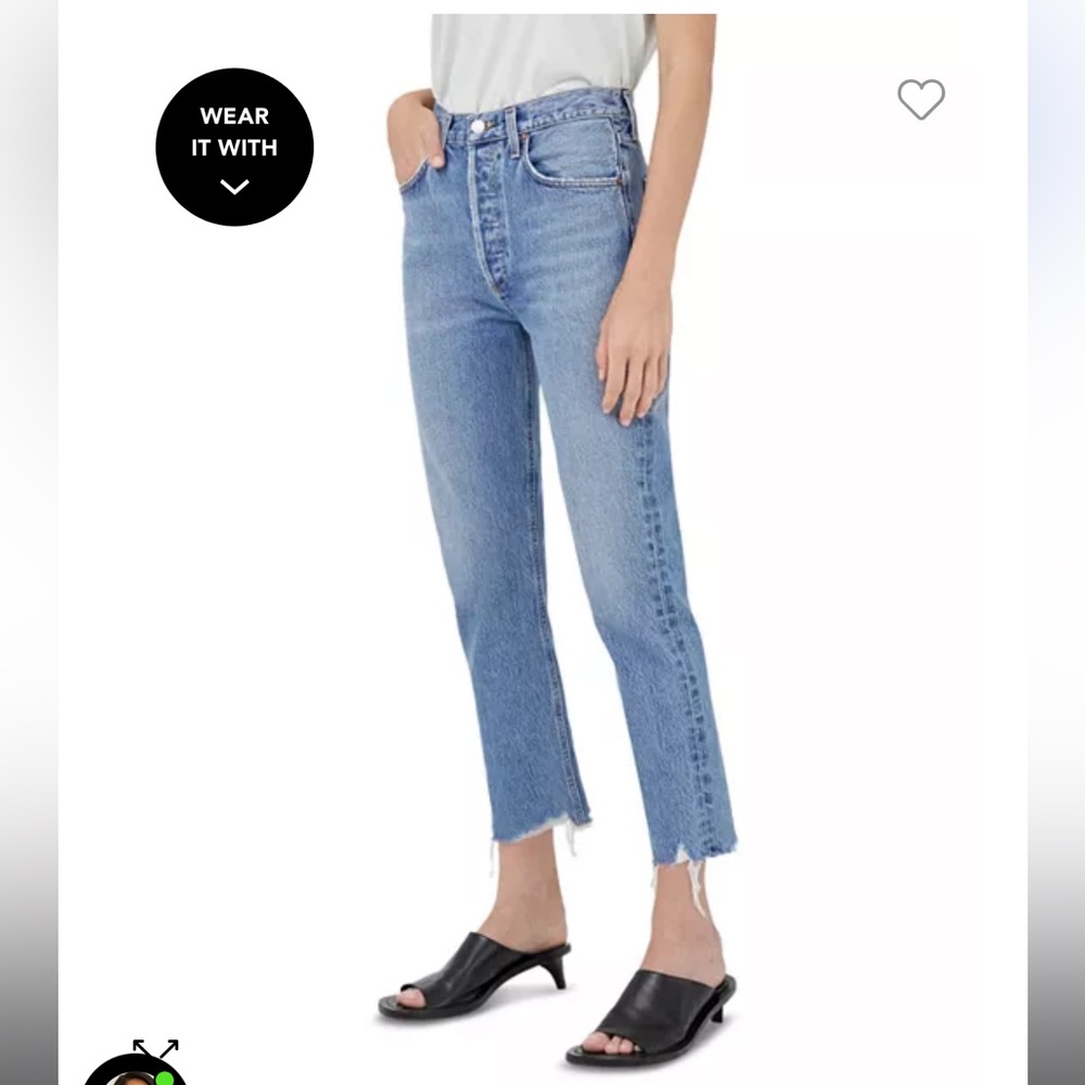 AGOLDE Riley Cotton Cropped High Rise Jeans - Picture 2 of 4